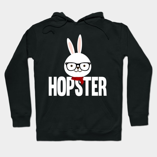 Hipster Bunny aka Hopster Hoodie by Daytone